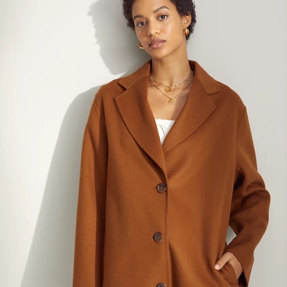 Wilfred Julien oversized wool and cashmere blend coat in Camel size small - Picture 15 of 16